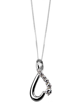 9ct Gold and Cubic Zirconia Pendant 14410043