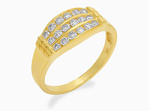 9ct Gold and Cubic Zirconia Ring 186522-J