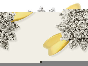 9ct gold and Diamond Cluster Ring 046062-M