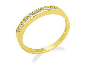 9ct gold and Diamond Half Eternity Ring 048002-L