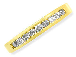 9ct gold and Diamond Half Eternity Ring 048019-L