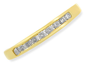 9ct gold and Diamond Half Eternity Ring 048049-L