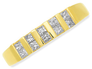 9ct gold and Diamond Half Eternity Ring 048062-J