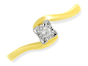 9ct gold and Diamond Ring 045230-J