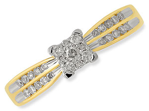 9ct gold and Diamond Ring 046033-N
