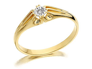 9ct gold and Raised Diamond Ring 183936-X