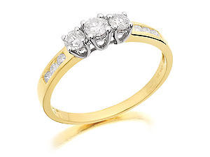 9ct gold and Trilogy Diamond Ring 045913-Q