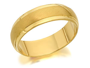 9ct Gold Banded Brides Wedding Ring 5mm - 184380