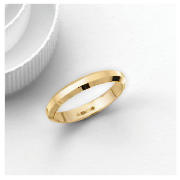 9CT GOLD BEVELLED EDGE 3MM WEDDING BAND, Q