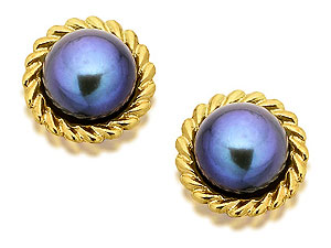 9ct Gold Black Freshwater Cultured Pearl