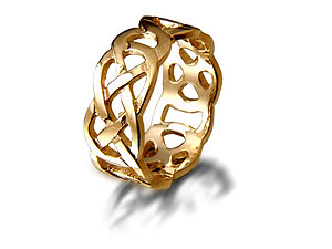 9ct gold Brides Celtic Wedding Ring 184294-J