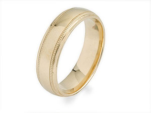 9ct gold Brides Court Beaded Wedding Ring 184276-J