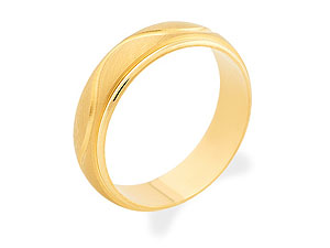 9ct gold Brides Wavy Band Wedding Ring 184392-O