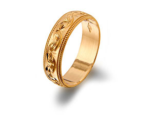 9ct gold Brides Wedding Ring 184261-O