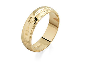 9ct gold Brides Wedding Ring 184381-M