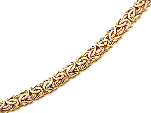 9ct Gold Byzantine Bracelet 7` - 076508