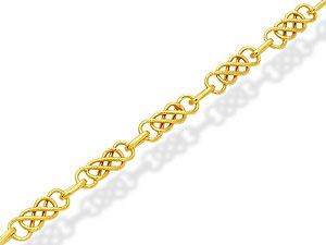 9ct Gold Celtic Twist Bracelet 7.5` - 078207