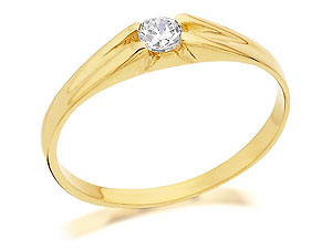 9ct Gold Childrens Cubic Zirconia Ring - 182972