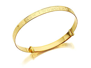9ct gold Childs Expanding Twinkle Twinkle Bangle