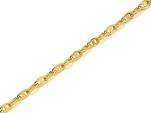 9ct Gold Cleat Link Necklace 18` - 188063