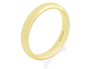 9ct Gold Court Brides Wedding Ring 3.5mm - 184270