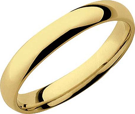 Court Shape Wedding Ring - 3mm