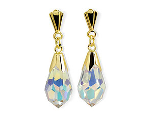 9ct Gold Crystal Andralok Drop Earrings - 073910
