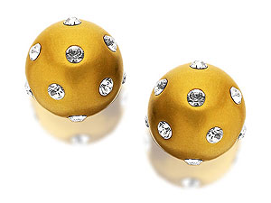 Crystal Set Disco Ball Earrings 8mm -