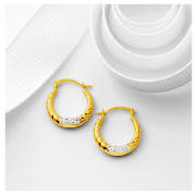 9CT GOLD CRYSTAL SET SECTION EARRINGS