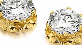 9ct Gold Cubic Zirconia Earrings 4mm - 072788