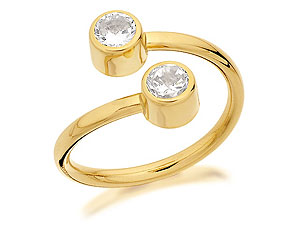 9ct Gold Cubic Zirconia Thumb Ring - 182662