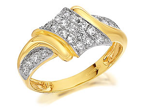 9ct Gold Cubic Zirconia Wrap Over Ring - 186568
