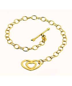 9ct gold Cupid Arrow T-Bar Bracelet