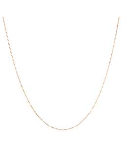9ct Gold Curb Chain - 41cm/16in