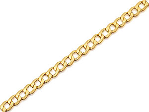 9ct Gold Curb Link Bracelet 7.5` - 077220