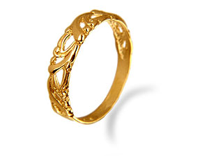 9ct gold Cut Out Scroll Ring 182002-J
