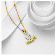 9CT GOLD CZ LOVE MUM PENDANT