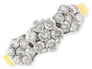 9ct gold Daisy Diamond Cluster Ring 045907-J