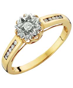 9ct Gold Diamond 15 Point Solitaire Ring
