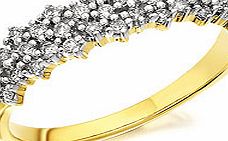 9ct Gold Diamond Band Ring 30pts - 049256