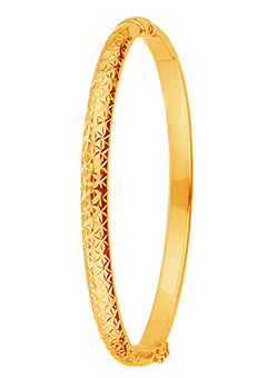 9ct gold Diamond Cut Bangle