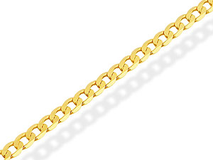 9ct Gold Diamond Cut Curb Chain 18` - 189007