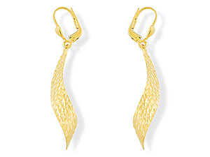 9ct Gold Diamond Cut Curl Earrings 071018