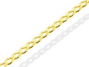 9ct Gold Diamond Cut Solid Link Curb Chain 24``