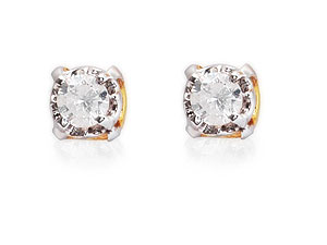 9ct gold Diamond Earrings 045588