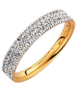 9ct Gold Diamond Eternity Band Ring