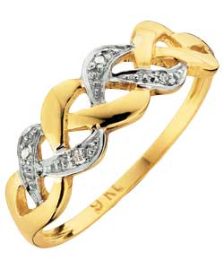 9ct Gold Diamond Fancy Ring