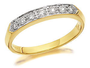 9ct Gold Diamond Half Eternity Ring 0.25ct -
