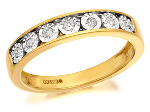 9ct Gold Diamond Half Eternity Ring 10pts -