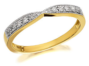 9ct Gold Diamond Kiss Half Eternity Ring 16pts